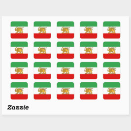 Adesivo Quadrado IRAN Lion and Sun Flag Mini Sticker
