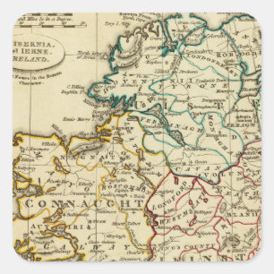 Adesivo Quadrado Ireland com os limites esboçados