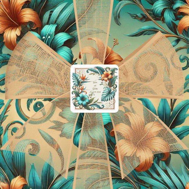 Adesivo Quadrado Iridescência tropical (Criador carregado)