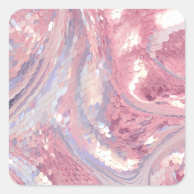 Adesivo Quadrado Iridescent Pink and Purple  (Frente)