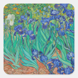 Adesivo Quadrado "IRISES 1889", POR VINCENT Van Gogh STICKER