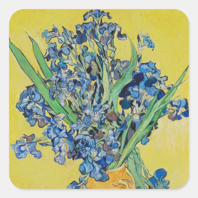 Adesivo Quadrado Irises Vincent van Gogh (Frente)