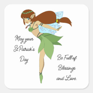 Adesivo Quadrado Irish Fairy Sticker