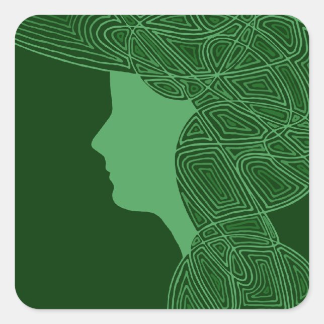 Adesivo Quadrado Irish Lass (Frente)