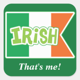 Adesivo Quadrado Irish Me Flag Sticker