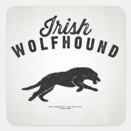 Adesivo Quadrado Irish Wolfhound Sticker