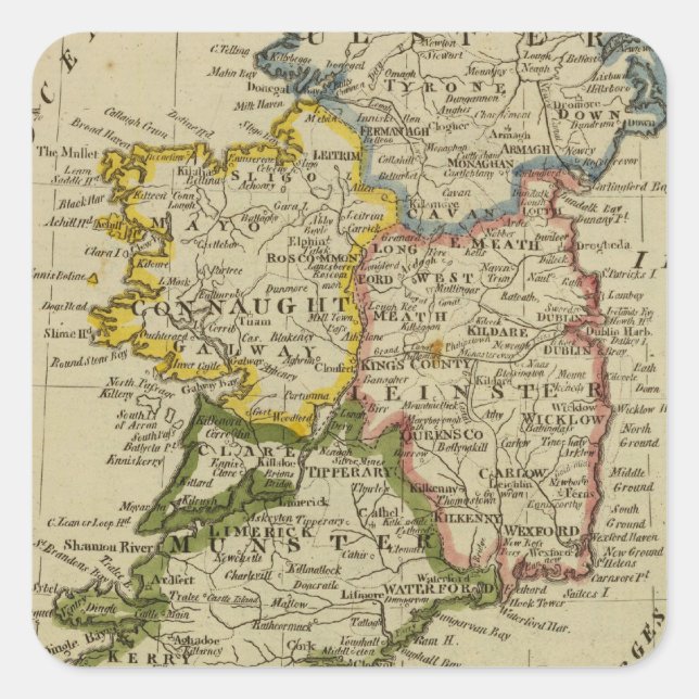 Adesivo Quadrado Irlanda 19 (Frente)