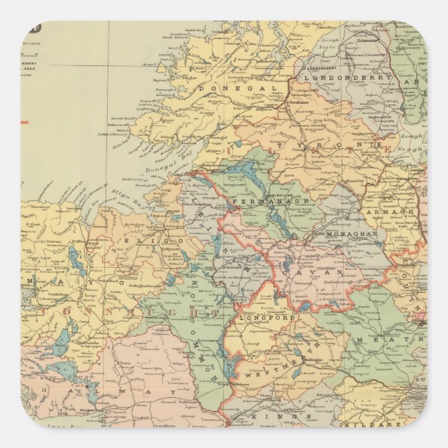 Adesivo Quadrado Irlanda 20 (Frente)