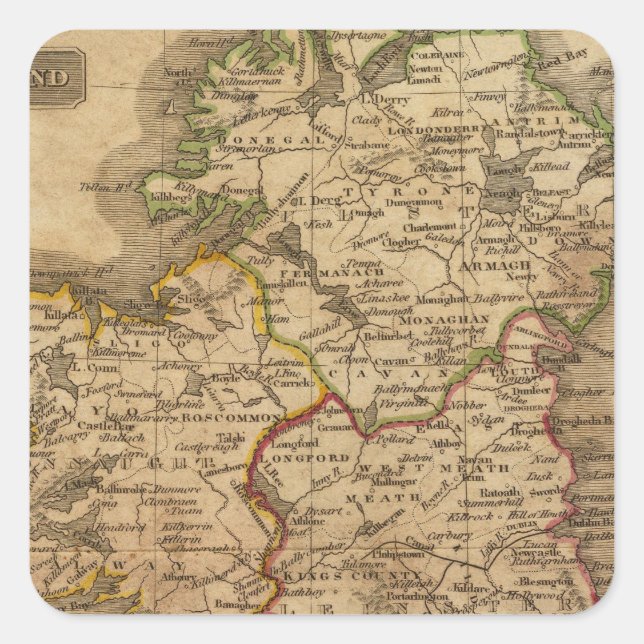 Adesivo Quadrado Irlanda 4 (Frente)