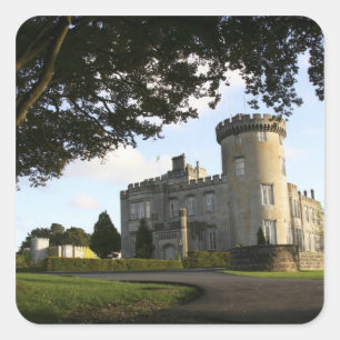 Adesivo Quadrado Irlanda, a entrada lateral do Castelo Dromoland.