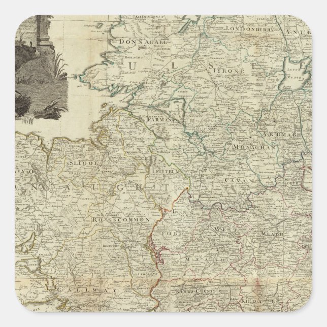 Adesivo Quadrado Irlanda composta (Frente)