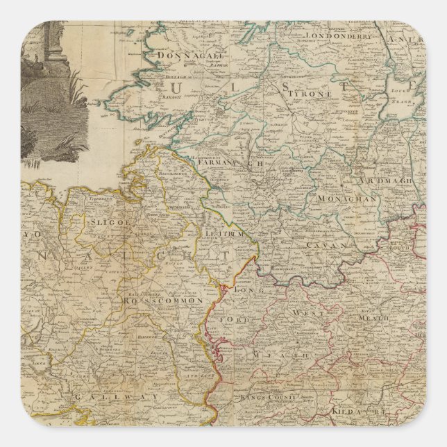 Adesivo Quadrado Irlanda composta (Frente)