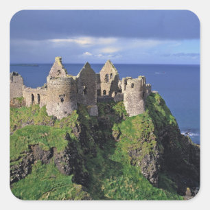 Adesivo Quadrado Irlanda do Norte, Condado de Antrim, Dunluce