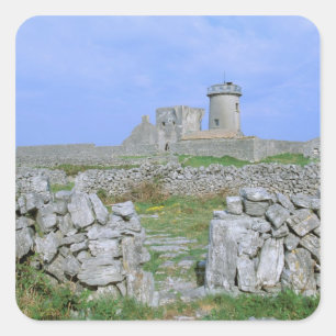 Adesivo Quadrado Irlanda, Inishmore, Ilha Aran, Forte Dun Aengus