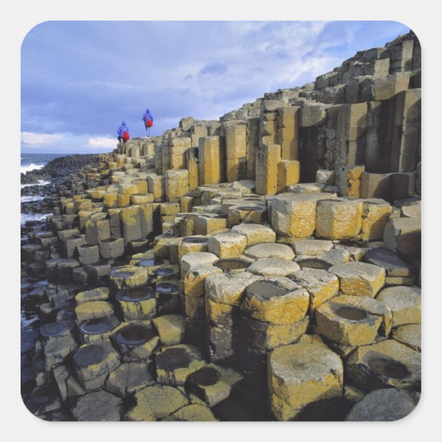 Adesivo Quadrado Irlanda norte, County Antrim, Giant's (Frente)