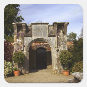 Adesivo Quadrado Irlanda, o Jardim Murado do Castelo Dromoland