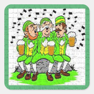 Adesivo Quadrado Irlandês de canto