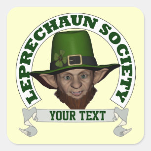 Adesivo Quadrado Irlandês engraçado sociedade personalizada do