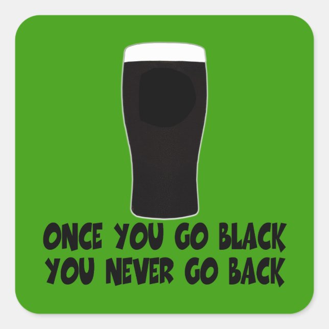 Adesivo Quadrado Irlandês Humorístico (Frente)