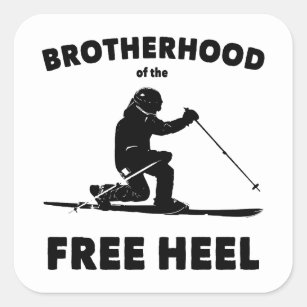 Adesivo Quadrado Irmandade Do Esqui De Telemark De Heel Livre