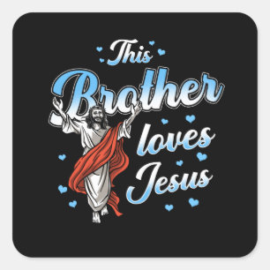 Adesivo Quadrado Irmão Jesus Amor