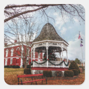 Adesivo Quadrado Iron County Courthouse e Gazebo