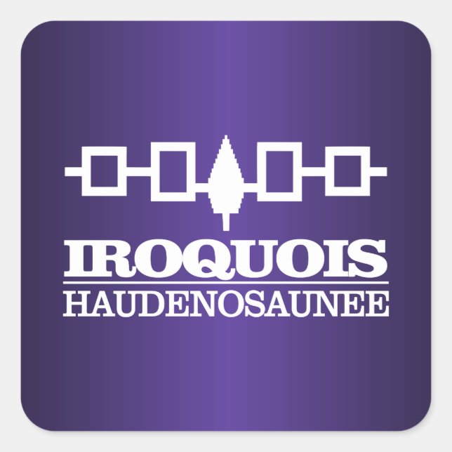 Adesivo Quadrado Iroquois (Haudenosaunee) (Frente)