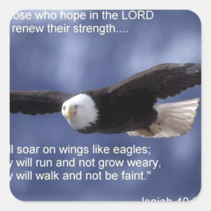 Adesivo Quadrado Isaiah 40:31