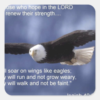 Adesivo Quadrado Isaiah 40:31