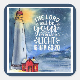 Adesivo Quadrado Isaiah 60:20 O Senhor Será Sua Luz