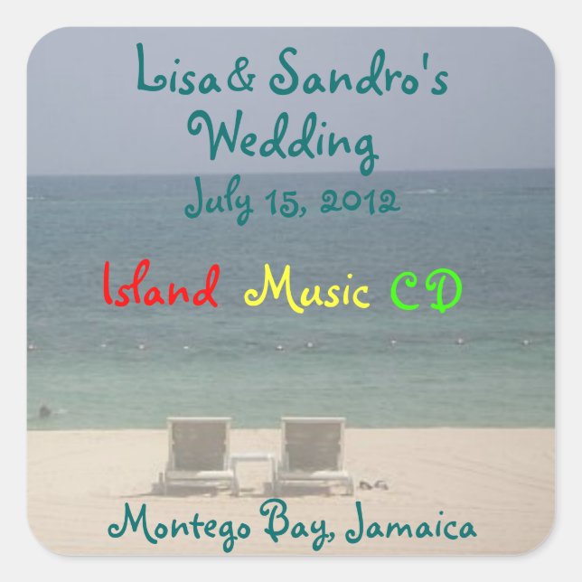 ADESIVO QUADRADO ISLAND DESTINATION FAVOR STICKER (Frente)