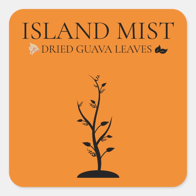 ADESIVO QUADRADO ISLAND MIST DRIED GUAVA LEAVES (Frente)