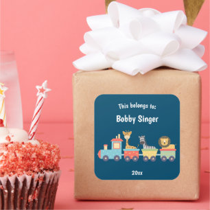 Adesivo Quadrado Isto pertence ao trem do Jardim Zoológico de Brinq