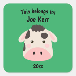 Adesivo Quadrado Isto pertence ao Verde da Boca-Coluna