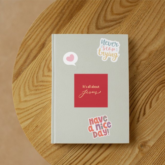 Adesivo Quadrado It’s All About Jesus – Christmas Sticker #16 (Criador carregado)