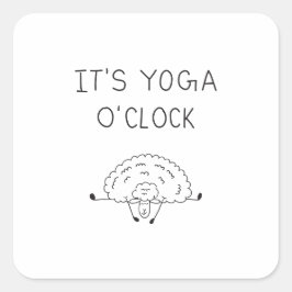 Adesivo Quadrado It’s Yoga O’Clock Sheep