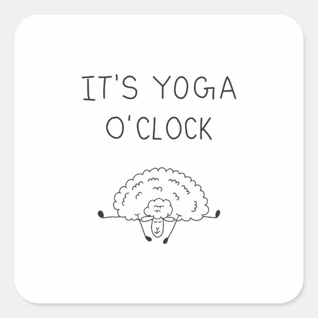 Adesivo Quadrado It’s Yoga O’Clock Sheep (Frente)