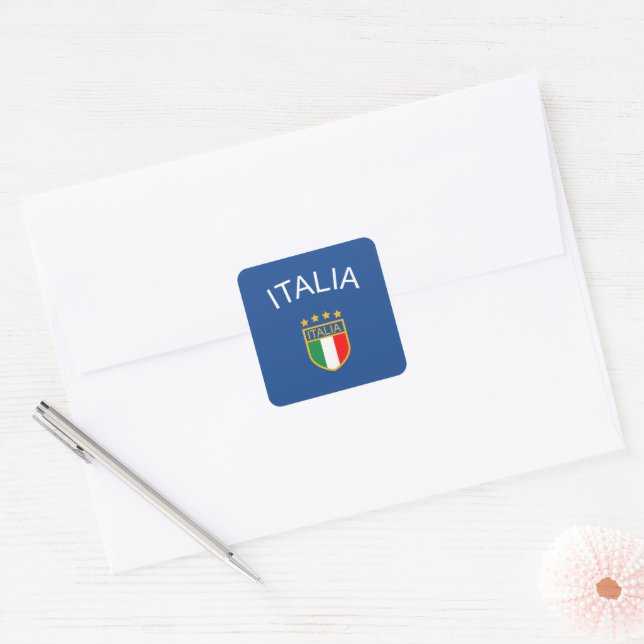 Adesivo Quadrado Italia (Envelope)