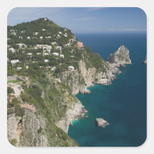 Adesivo Quadrado ITÁLIA, Campânia, (Baía de Nápoles), CAPRI: