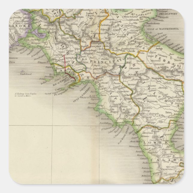 Adesivo Quadrado Itália do Sul (Frente)