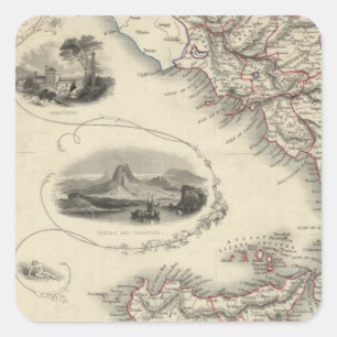 Adesivo Quadrado Italia do sul 3