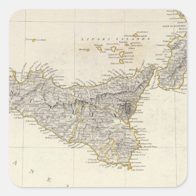 Adesivo Quadrado Italia III (Frente)