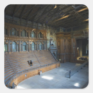Adesivo Quadrado Itália, Parma, Teatro Farnese