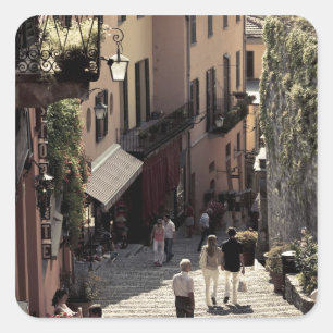 Adesivo Quadrado Itália, Província de Como, Bellagio. Salita 2