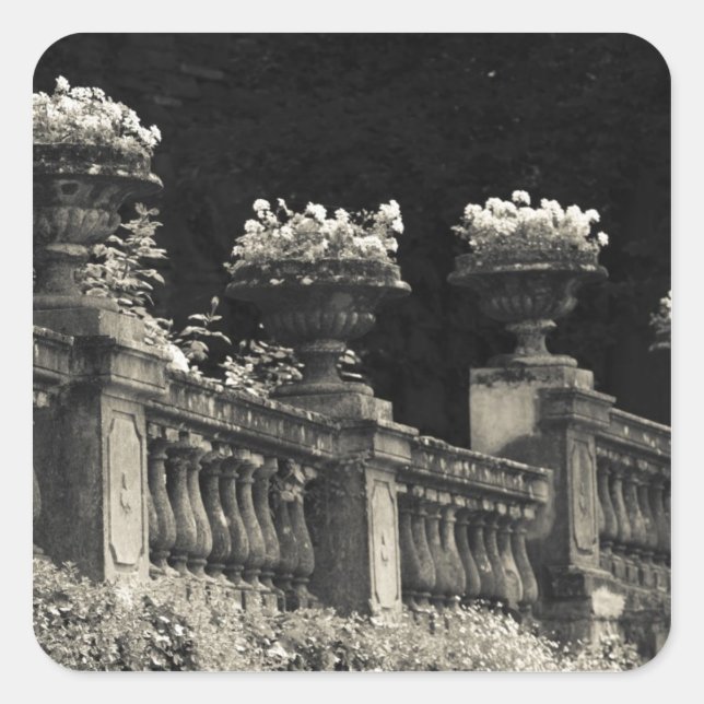 Adesivo Quadrado Itália, Província de Lecco, Varena. Lakeside (Frente)