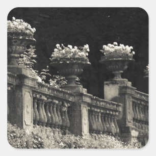 Adesivo Quadrado Itália, Província de Lecco, Varenna. Lakeside