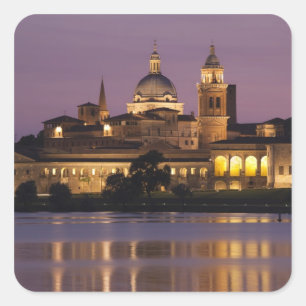Adesivo Quadrado Itália, Província de Mantua, Mantua. Vista da cida
