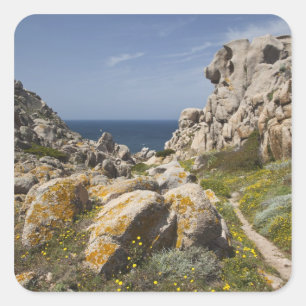 Adesivo Quadrado Itália, Sardenha, Santa Teresa Gallura. Capo 2