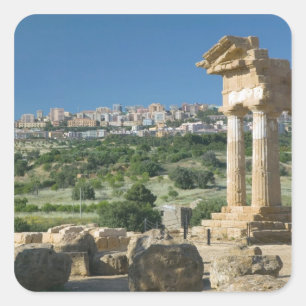 Adesivo Quadrado Itália, Sicília, Agrigento, La Valle dei Templi,
