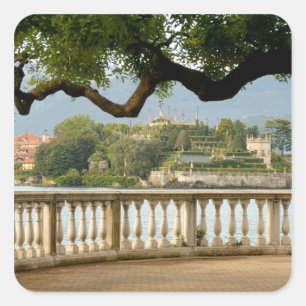 Adesivo Quadrado Itália, Stresa, Lago Maggiore, Isola Bella